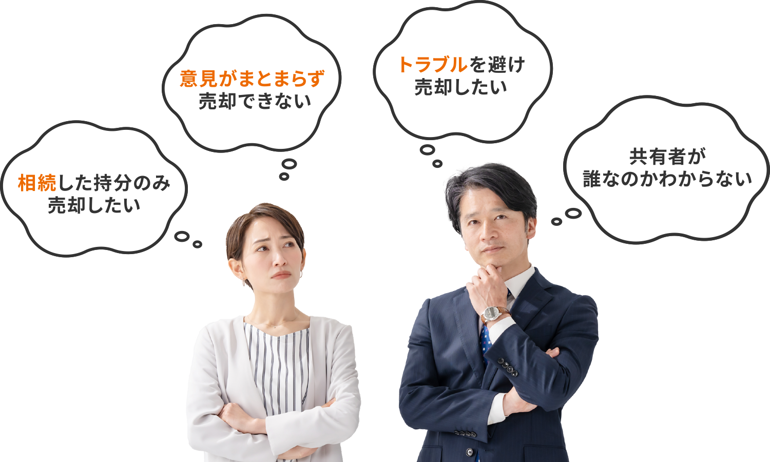 共有持分買取をお考えの方へこんなお悩みありませんか？