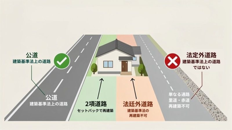再建築不可の理由と密接に関わる道路の種類