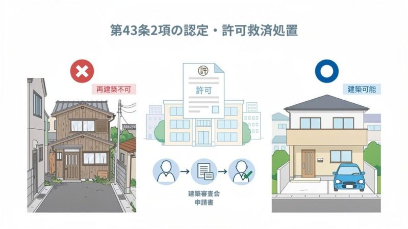 再建築不可でも建築可能になる43条但し書きの救済措置
