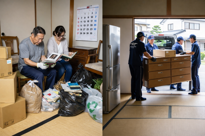 自分で片付けをしてから空き家を売却する場合の費用と労力