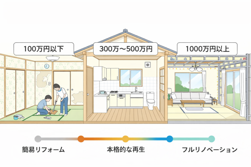 予算別でわかる空き家再生の費用相場