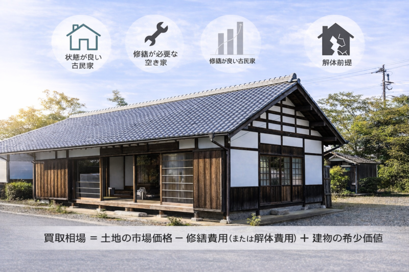 気になる古民家買取の相場目安
